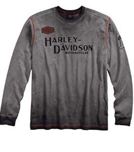 Harley-Davidson Men's Iron Block Long Sleeve Tee, Grey