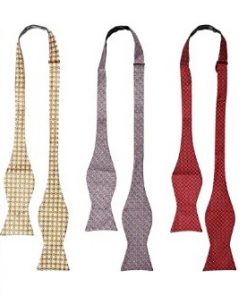 Bundle Monster 3pc Mens Fashion Adjustable Length Self Tied Necktie Bow Ties