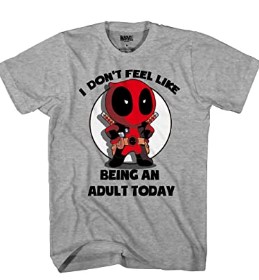 Marvel Deadpool Don't Feel Like Being an Adult T-Shirt