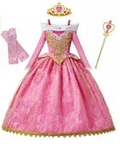 DOCHEER Little Girls Princess Costume Fancy Queen Dress Up Cosplay Party Dresses