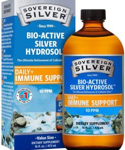Sovereign Silver Bio-Active Silver Hydrosol for Immune Support - 10 ppm, 16oz (473mL) - Economy Size