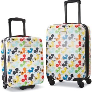 American Tourister Disney Hardside Luggage with Spinner Wheels, Mickey Mouse 2, 2-Piece Set (18/21)
