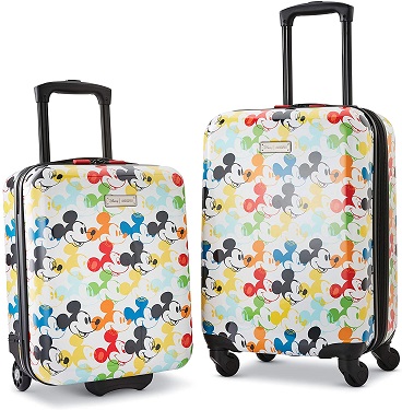 American Tourister Disney Hardside Luggage with Spinner Wheels, Mickey Mouse 2, 2-Piece Set (18/21)