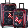 American Tourister Disney Softside Luggage with Spinner Wheels, Minnie Mouse Red Bow, Carry-On 21-Inch