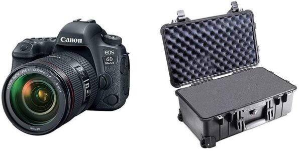 Canon EOS 6D Mark II DSLR Camera with EF 24-105mm USM Lens - WiFi Enabled + Pelican 1510 Case