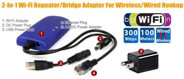 Wired LAN to Wireless Wi-Fi Adapter for Game Console Smart TV Computer Printer