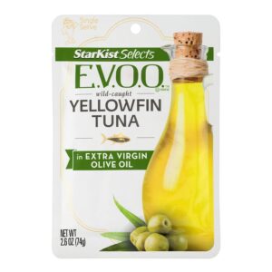 StarKist E.V.O.O. Yellowfin Tuna in Extra Virgin Olive Oil - 2.6 oz Pouch (Pack of 24)