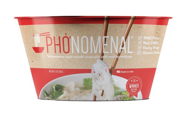 PHO'nomenal Instant Pho bo' (Vietnamese Beef Noodle Soup) (12 Bowl Pack)