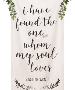 Ling's moment Callography I Have Found the One Whom My Soul Loves Banner, Bible Verse Sign, Song of Solomon 3