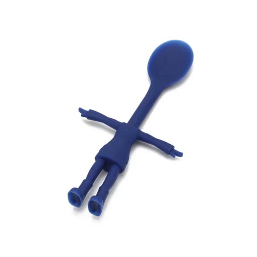 Human Body Shape Silicone Baby Spoon Scoop Heat Resistant Rice Spoon Soft Bendable Baby Care Safe Feeding Accessories