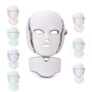 7 COLORs LED Photon Light Emitted Therapy Facial Neck Mask Skin Rejuvenation
