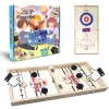 Fast Sling Puck Game,3 in 1 Table Desktop Battle Board Games,Large Size Foldable Wooden Ice Hockey Games, Interactive Foosball Game Toys for Family Suitable for Children Over 6 Years Old