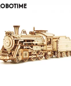 Robotime ROKR 3D Wooden Puzzle Toy Assembly Model Building Kits for Children Kids Birthday Gift MC501 Prime Steam Express