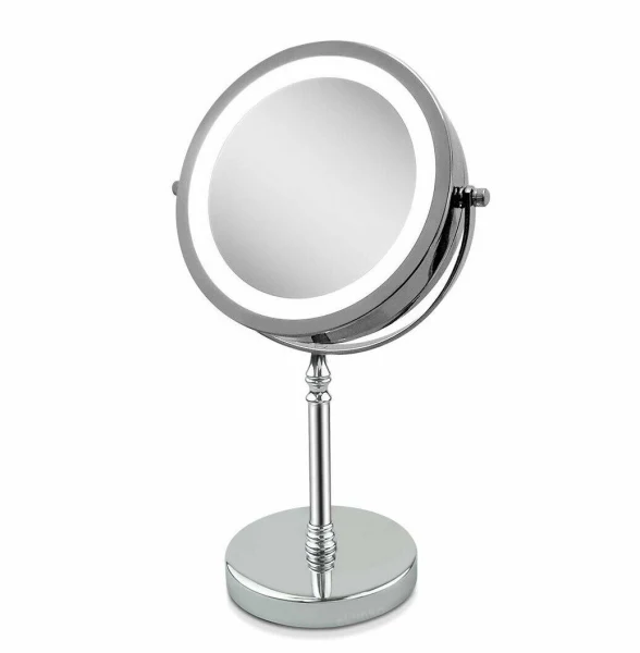 Tabletop LED Makeup Mirror with Light 10x Magnifying Dual Sided Cosmetic Mirrors
