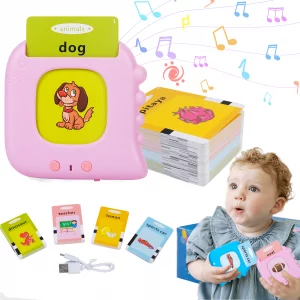 Toddler Flash Cards Learning Toys: 2-6 Age Year Old Boy Girl Talking Educational Preschool Reading Machine - 112 Pcs Flash Cards 224 Word for Birthday Gifts for Baby Montessori Toy and Games