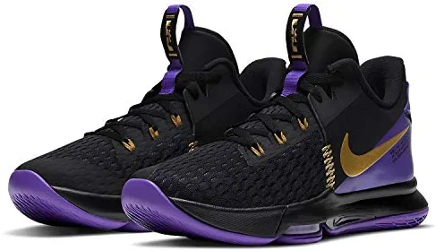 purple and gold basketball shoes 